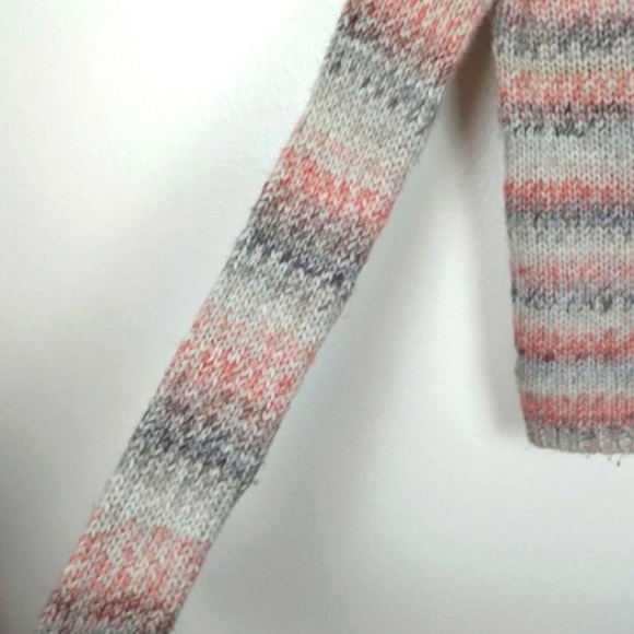 The Limited Striped Gray, Tan and Pink Fuzzy Sweater - Picture 8 of 8
